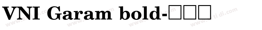 VNI Garam bold字体转换